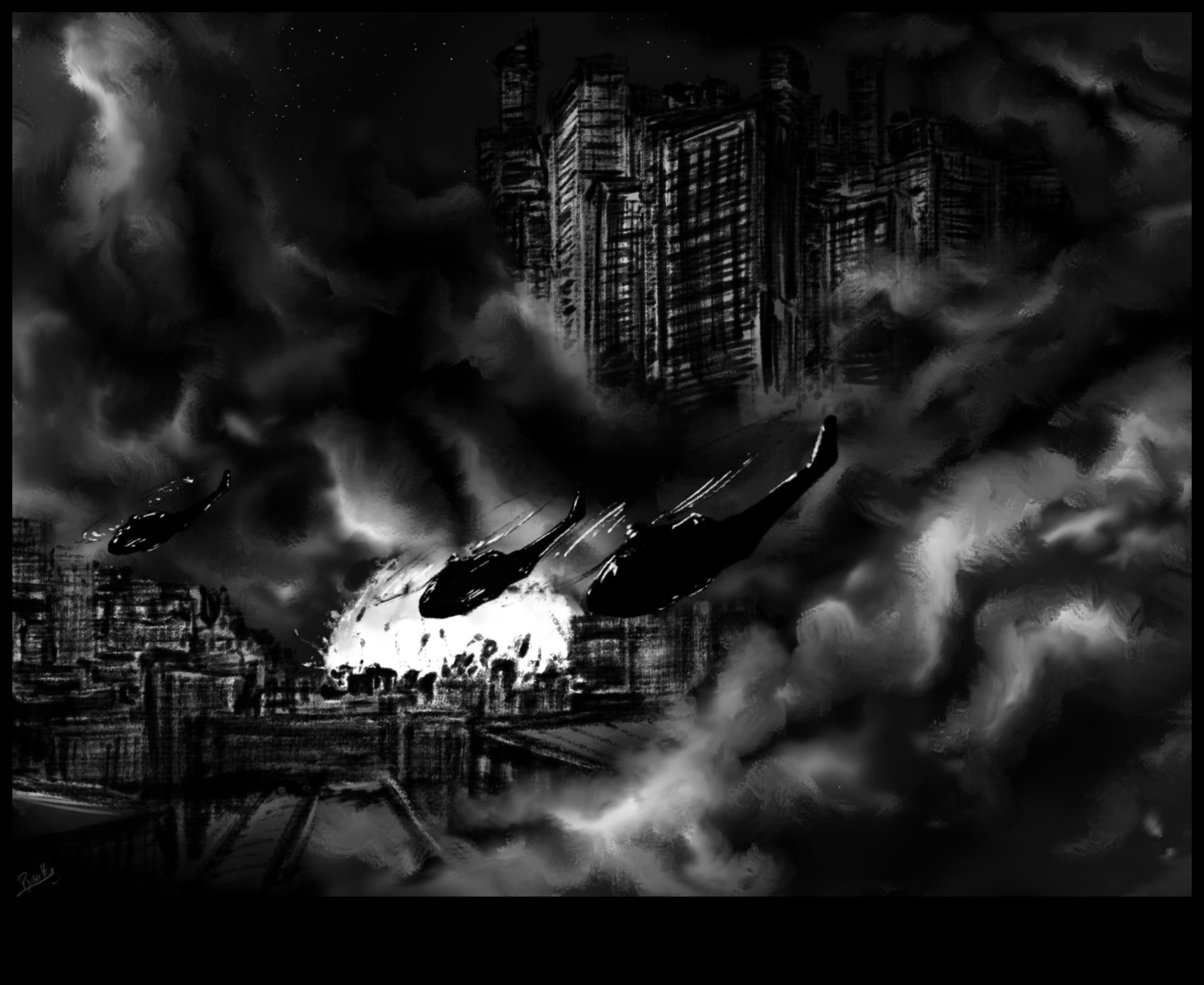 צללים בנוף עירוני: משחק עם אור וחושך בציורים