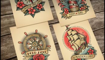 התענוג של סיילור: קסם ימי בקעקועים מסורתיים קלאסיים