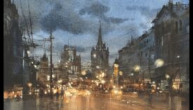 צללים בנוף עירוני: משחק עם אור וחושך בציורים