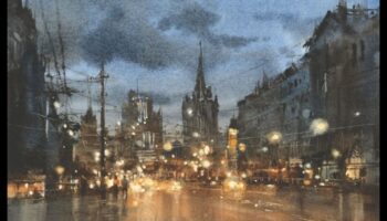 צללים בנוף עירוני: משחק עם אור וחושך בציורים